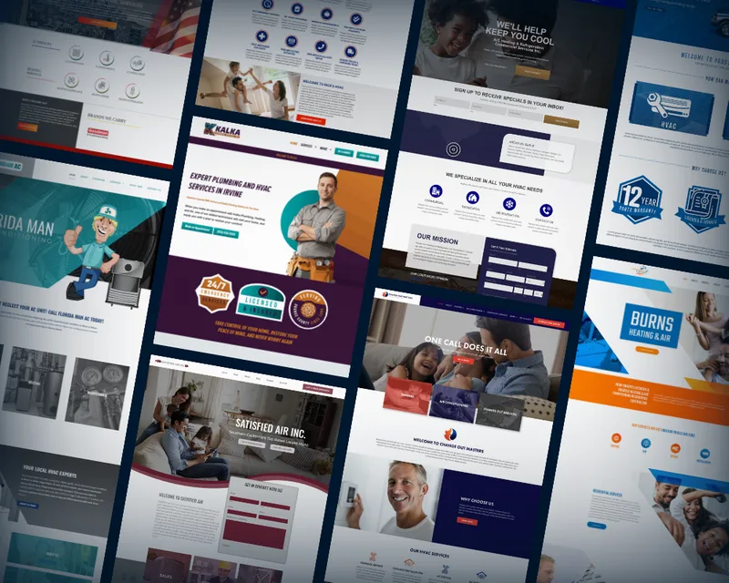 Example of a custom HVAC company website designed by Marketing 360