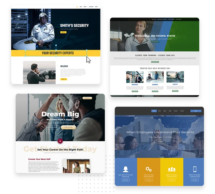 Example of a custom professional services website designed by Marketing 360, used here for child care website design